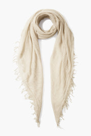 Cashmere and Silk Scarf Seed Pearl Metallic