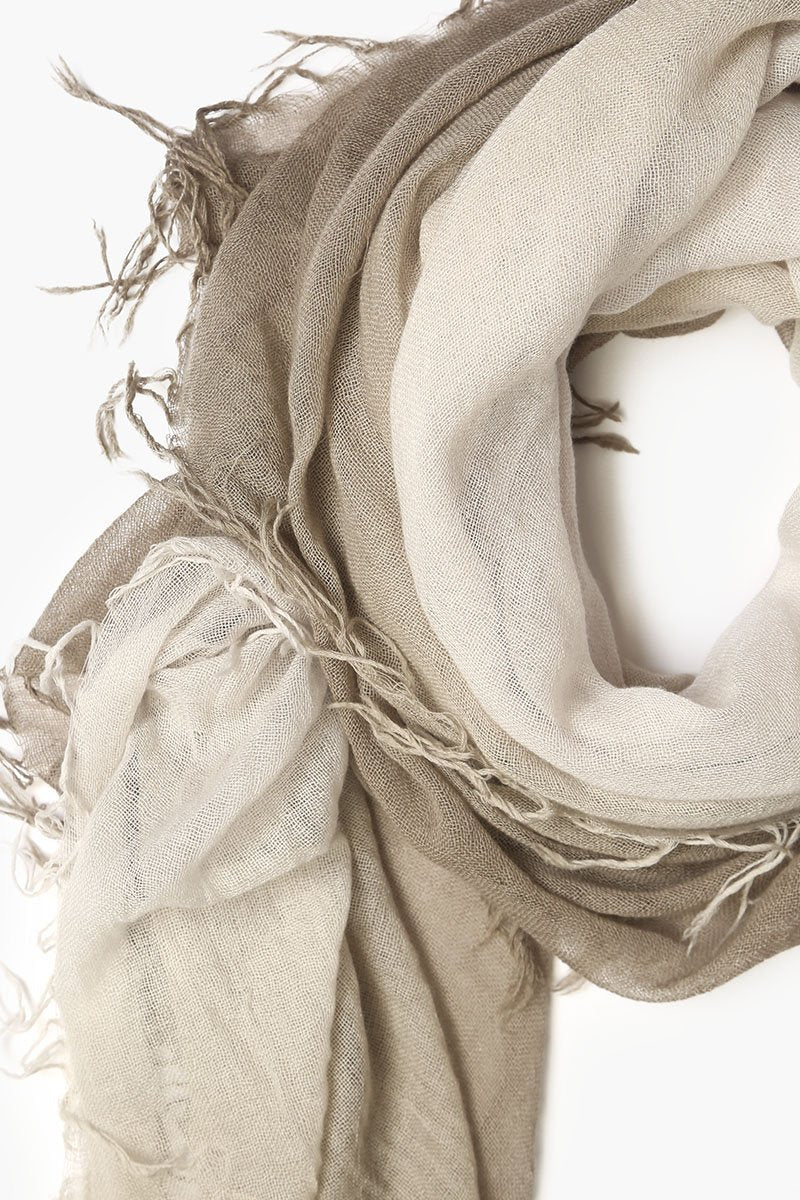 Eggshell Cashmere and Silk Scarf by Chan Luu | Eggshell