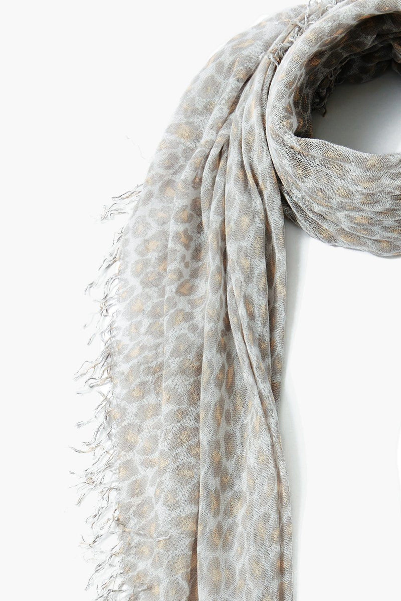 Impressions Infinitely Cozy Leopard Scarf in Taupe