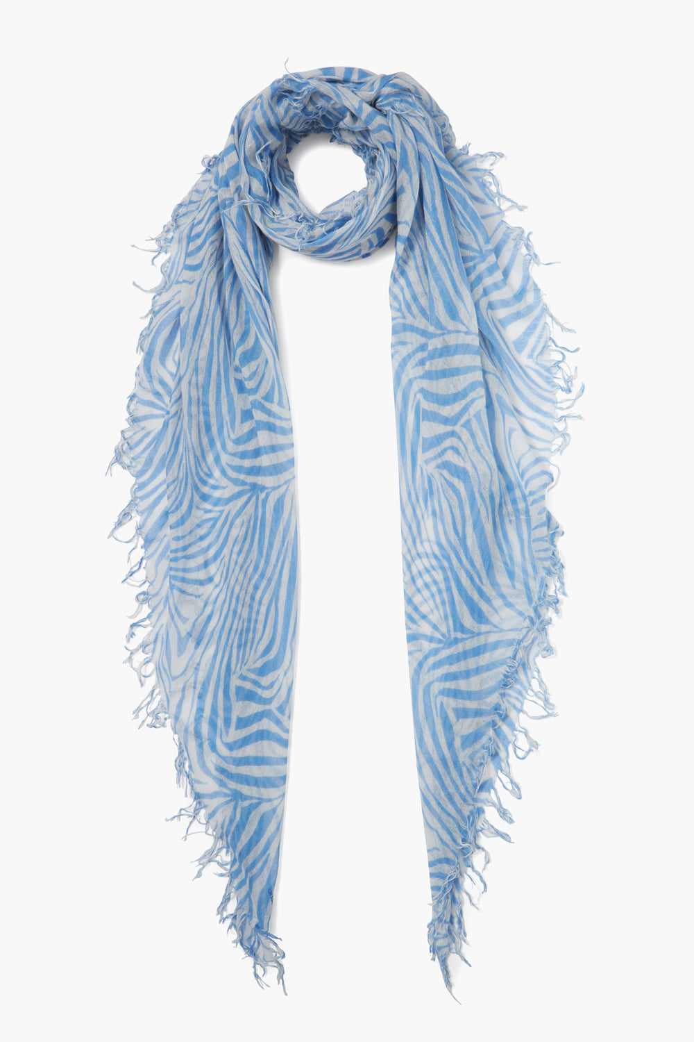 Cashmere and Silk Scarf Baby Blue Zebra – Chan Luu
