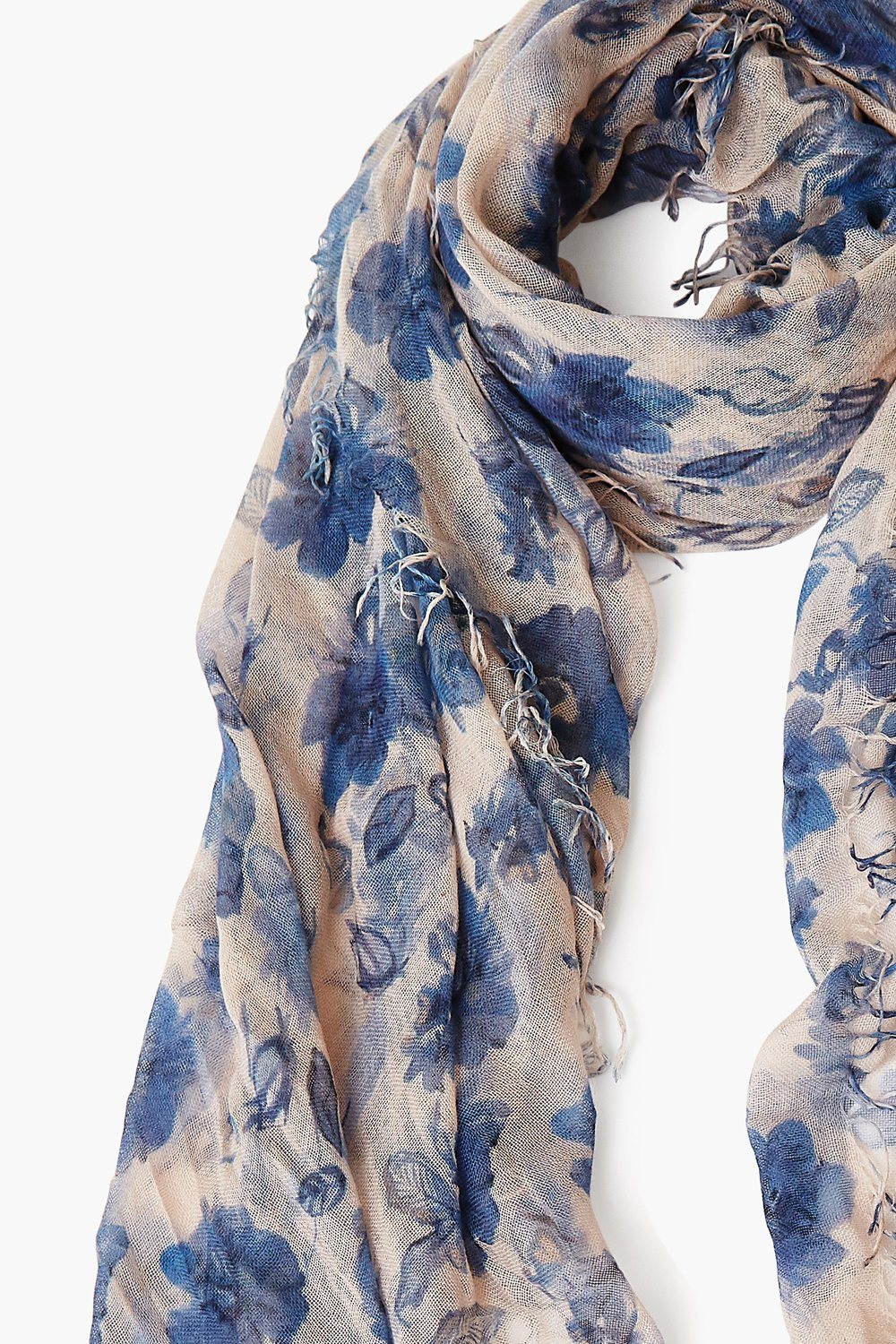 Cashmere and Silk Scarf Indigo Blue French Floral – Chan Luu