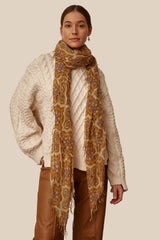 Mineral Yellow Crux Cashmere and Silk Scarf