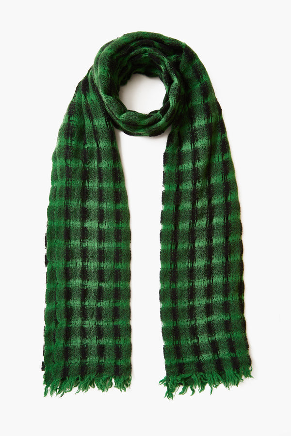 Ivy Checkered Wool Scarf