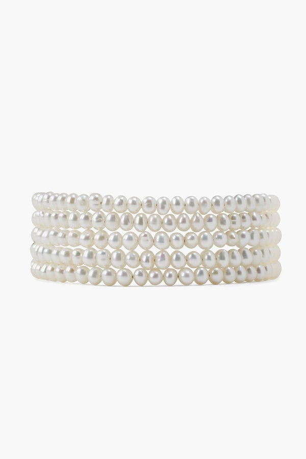 White Pearl Naked Wrap Bracelet