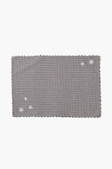 Black Gingham Embroidered Placemat Set