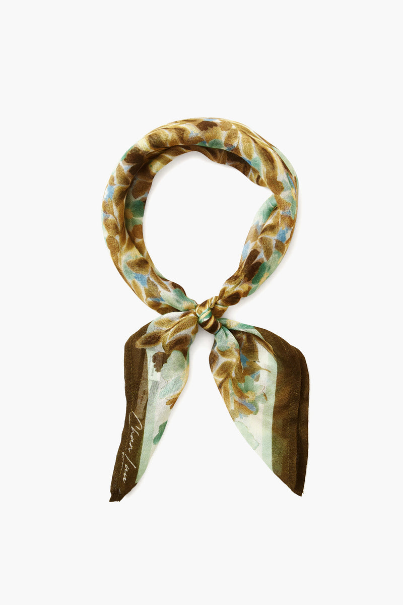 Turquoise Floral Bandana