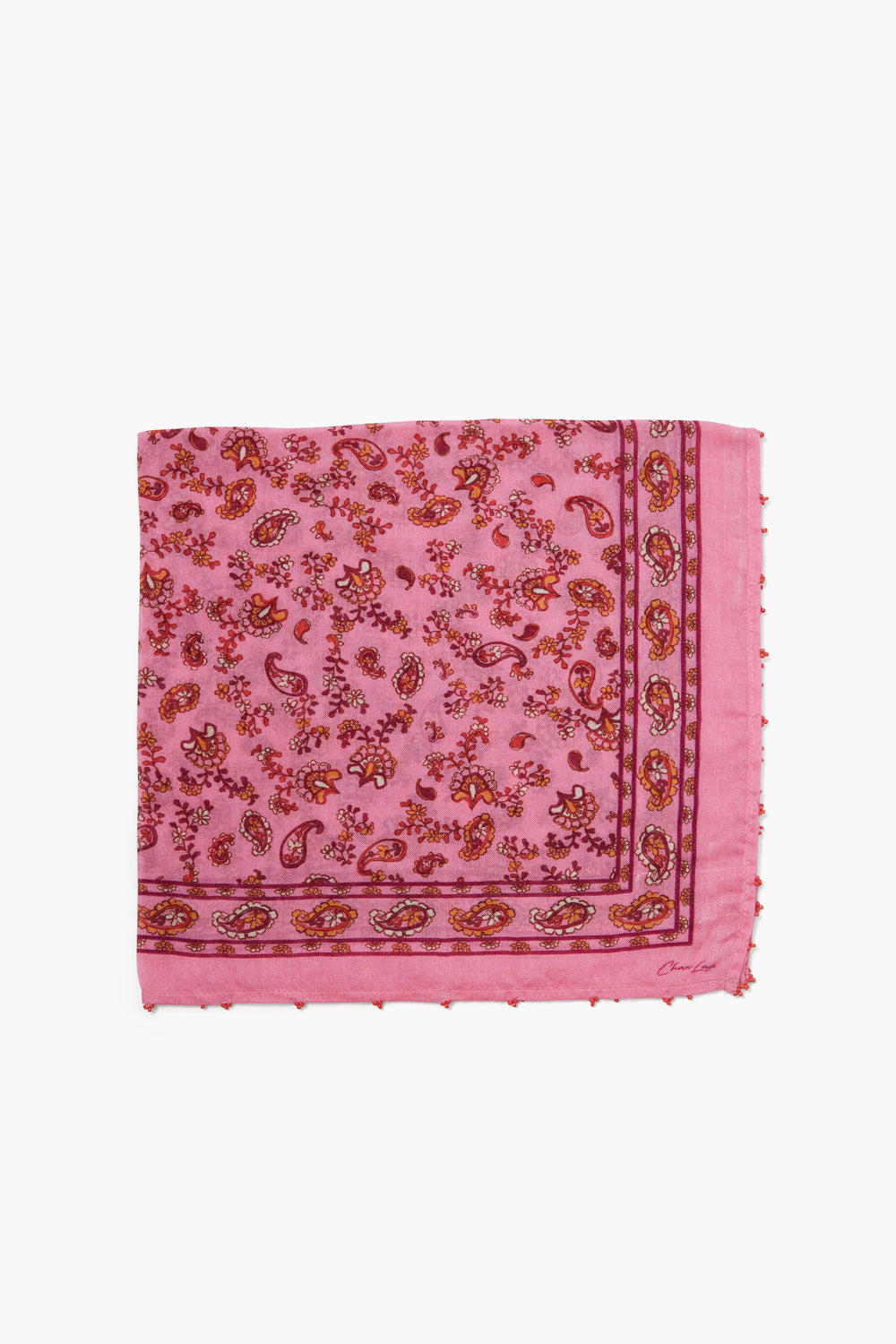 Fuchsia Pink Paisley Bandana