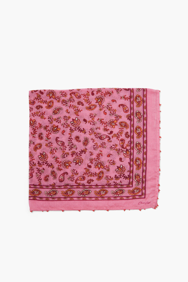 Fuchsia Pink Paisley Bandana