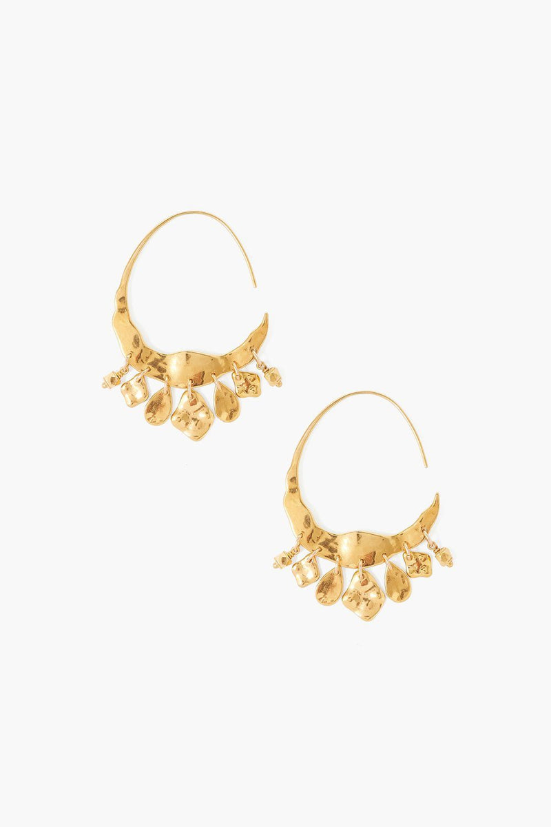 Gold Crescent Earrings