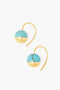 Gold Dipped Turquoise Earrings