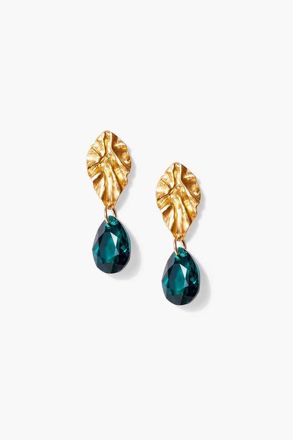 Emerald and Gold Masquerade Earrings