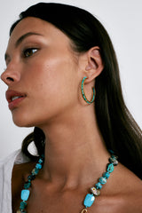 Sedona Hoop Earrings Turquoise