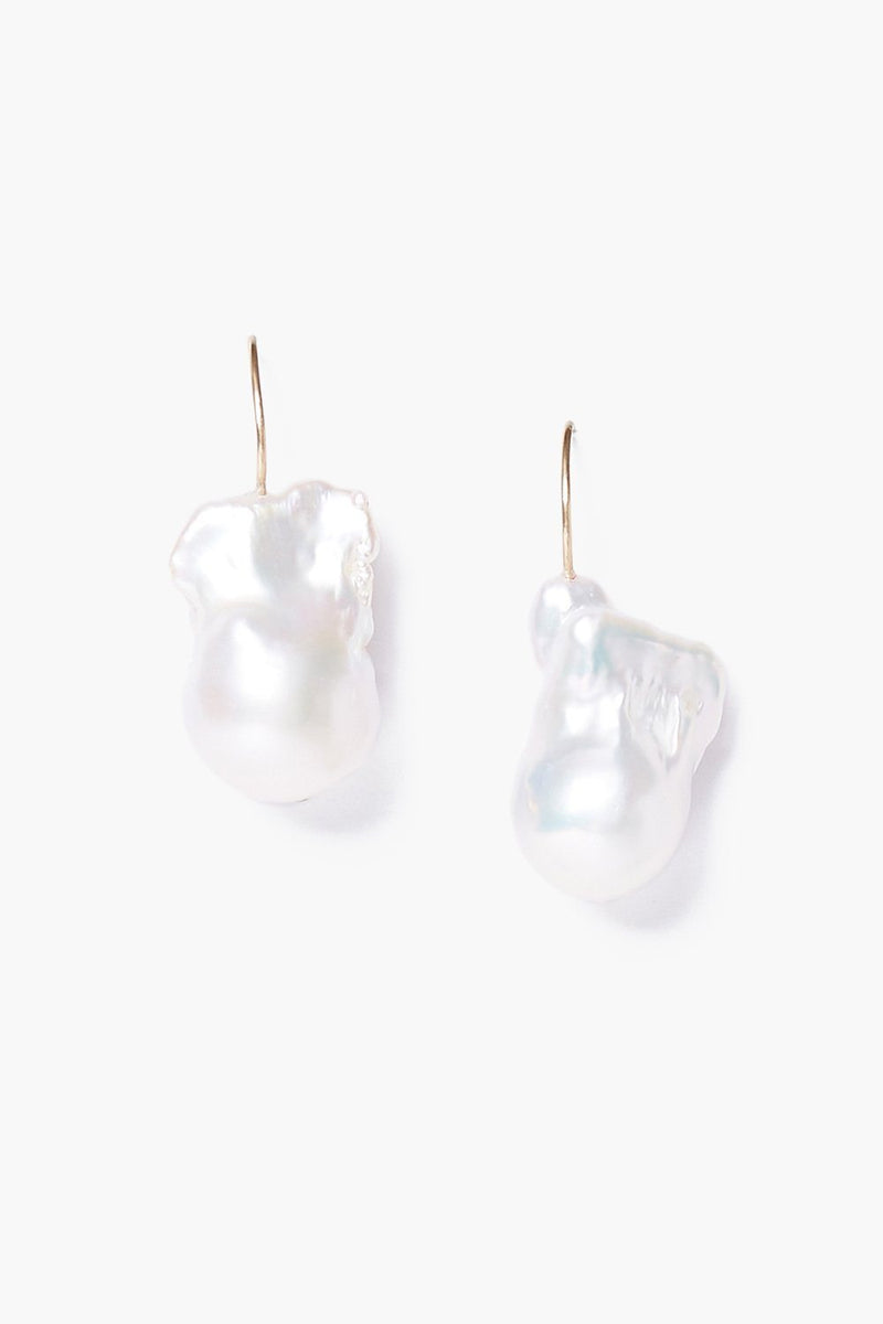 14k White Le Baroque Earrings