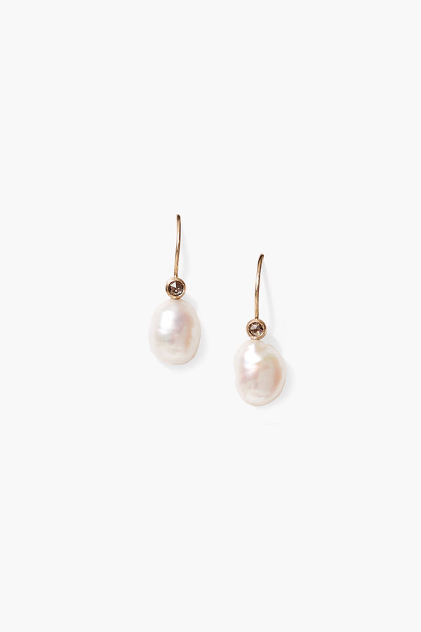 14k Koloa Earrings White Pearl
