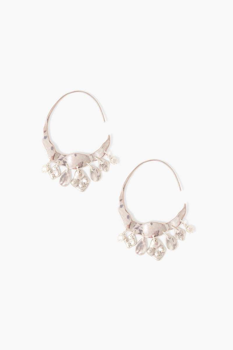 Silver Crescent Earrings
