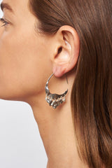 Silver Crescent Earrings