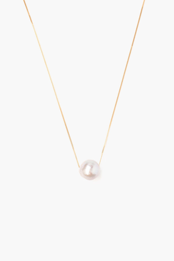 Grey Floating Pearl Necklace