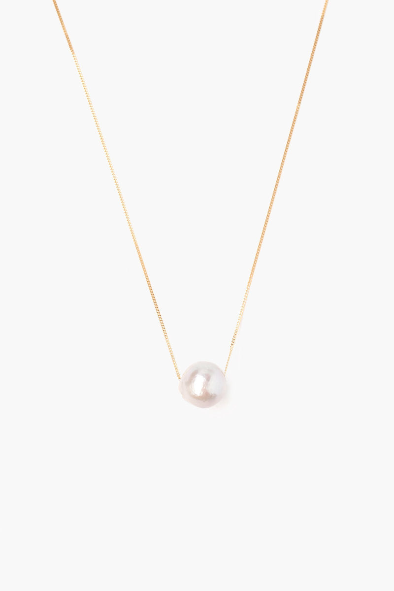 Grey Floating Pearl Necklace