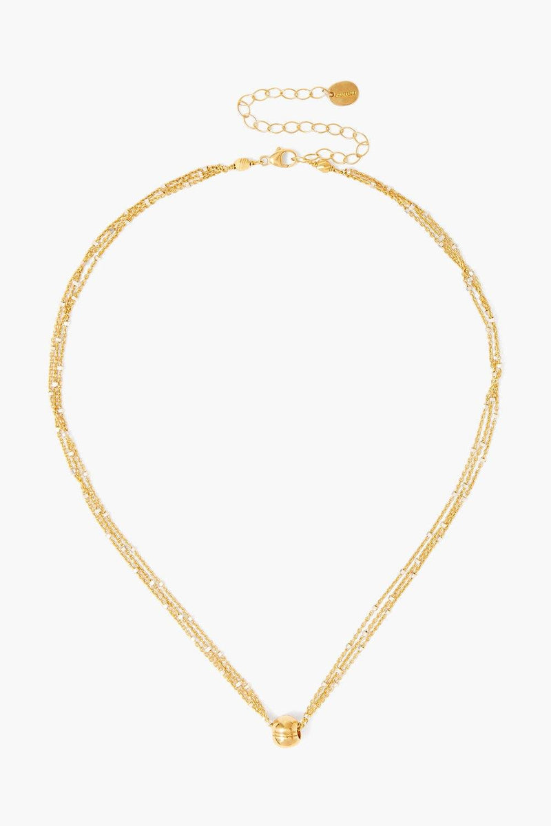 Gold Trio Orb Necklace