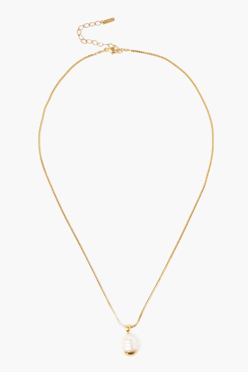 Gold Dipped White Pearl Necklace – Chan Luu