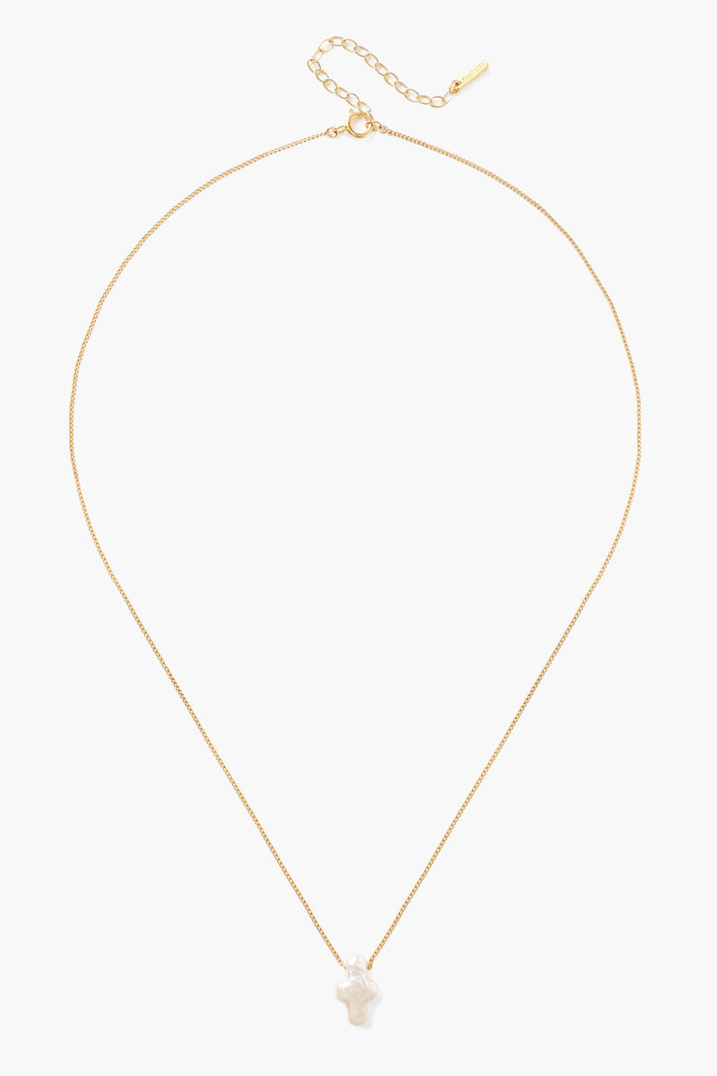 Gold & Pearl Playa Cross Necklace – Chan Luu