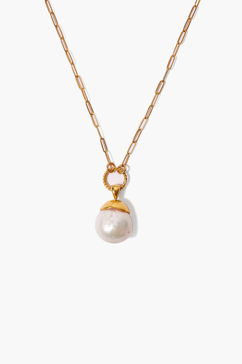 Gold Dipped Pearl Pendant Necklace – Chan Luu