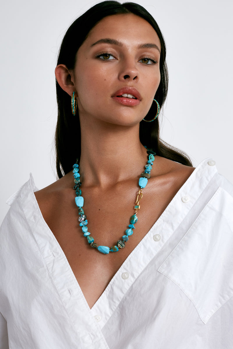Odyssey Hook Necklace Turquoise
