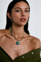 Daphne Beaded Necklace Turquoise Mix