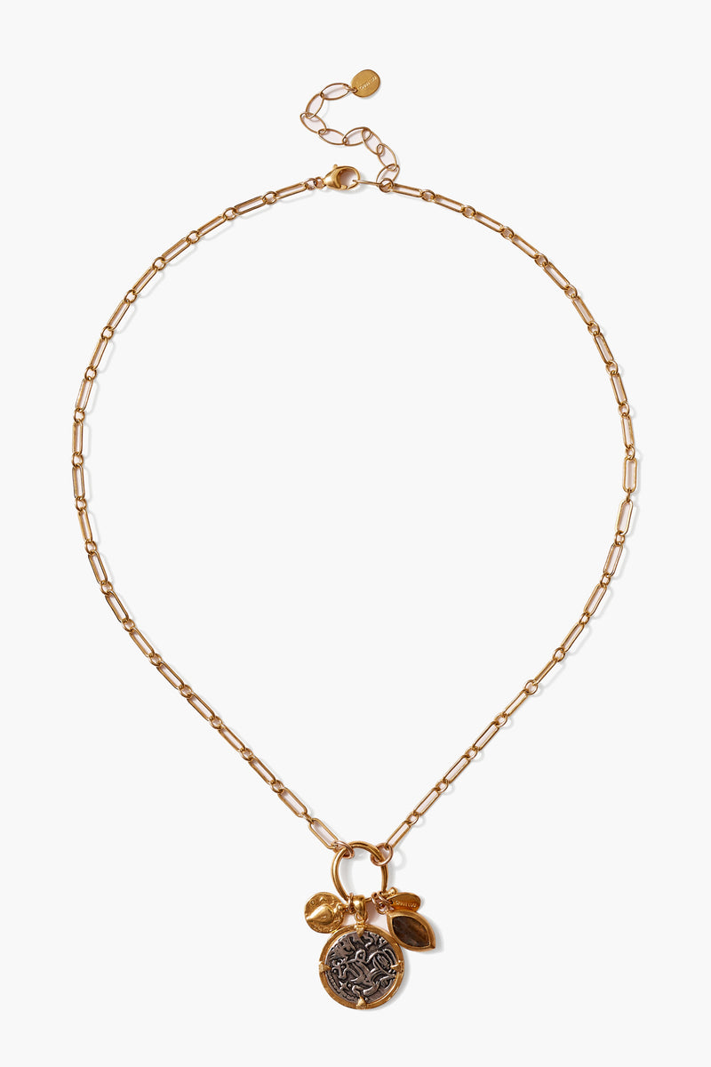 Pamplona Charm Necklace Labradorite Mix