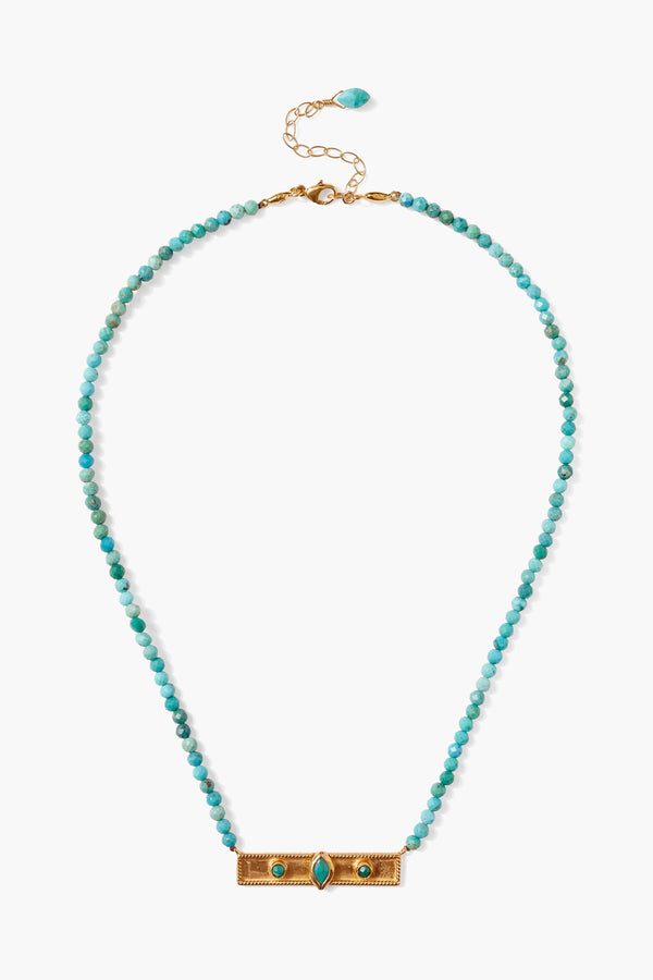 Helena Bar Necklace Turquoise
