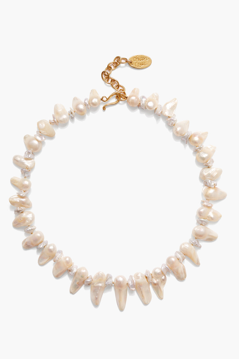Paloma Necklace White Pearl