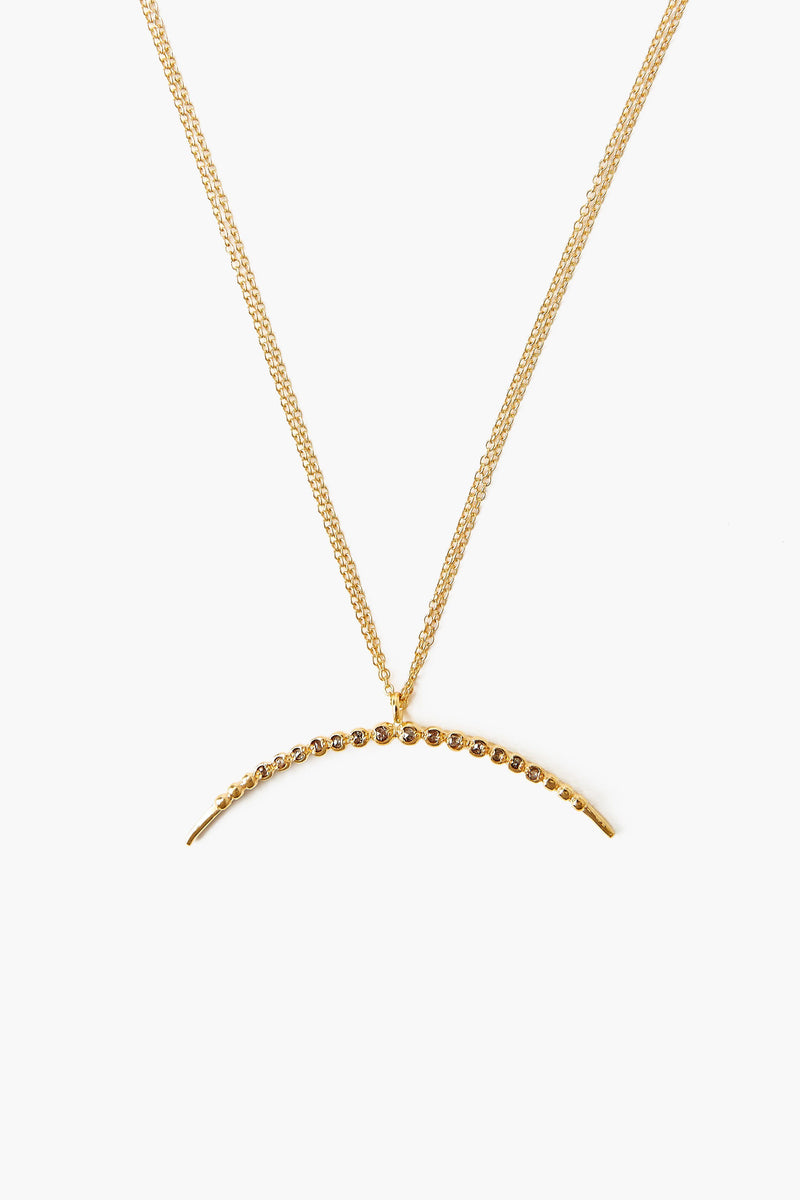 Champagne Diamond Horn Necklace