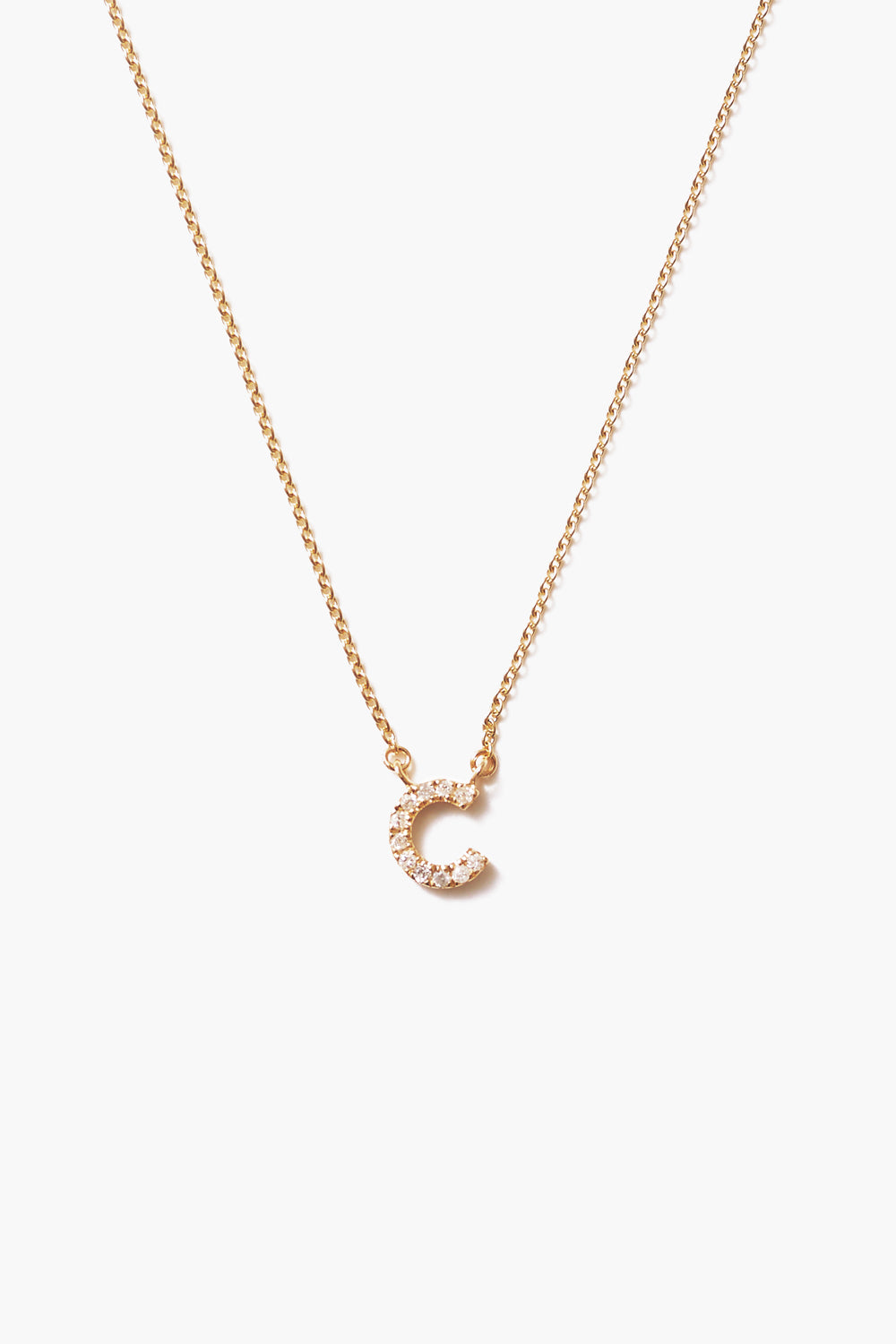 14k Gold and White Diamond Initial Necklace – Chan Luu