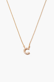 14k Gold and White Diamond Initial Necklace