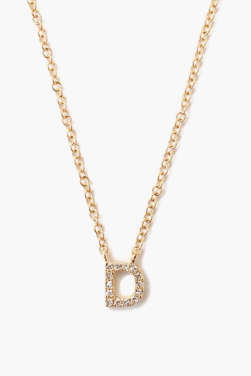 14k Gold and White Diamond Initial Necklace – Chan Luu
