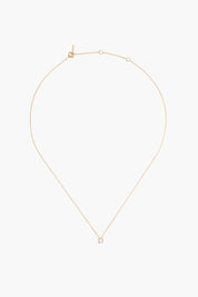 14k Gold and White Diamond Initial Necklace