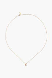 14k Gold and White Diamond Initial Necklace