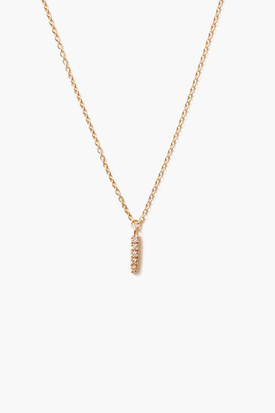 14k Gold and White Diamond Initial Necklace