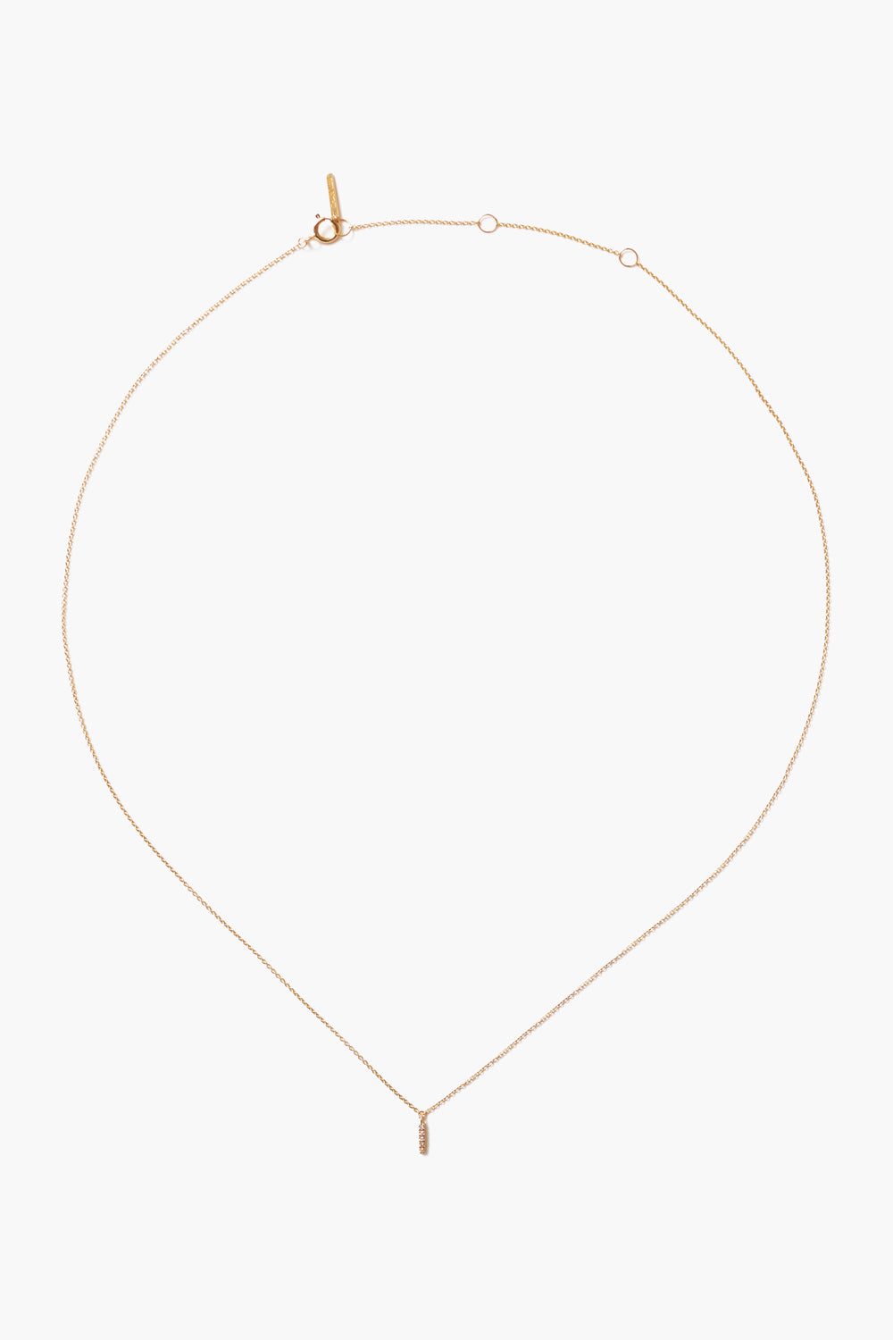 14k Gold and White Diamond Initial Necklace