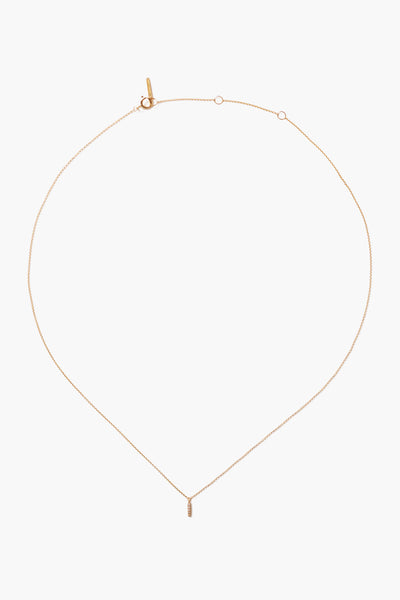 14k Gold and White Diamond Initial Necklace