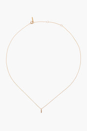 14k Gold and White Diamond Initial Necklace