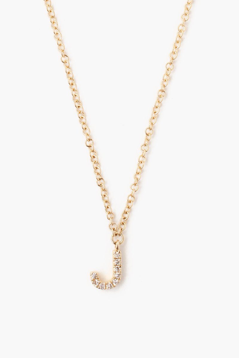 14k Gold and White Diamond Initial Necklace – Chan Luu