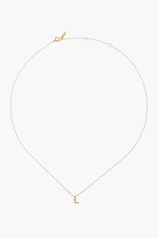 14k Gold and White Diamond Initial Necklace