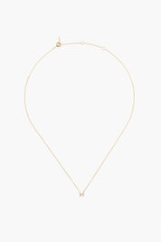 14k Gold and White Diamond Initial Necklace