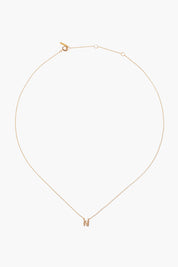 14k Gold and White Diamond Initial Necklace