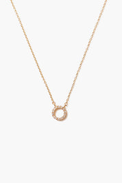 14k Gold and White Diamond Initial Necklace