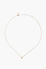 14k Gold and White Diamond Initial Necklace