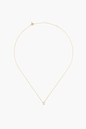 14k Gold and White Diamond Initial Necklace