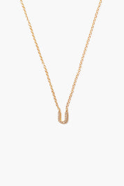 14k Gold and White Diamond Initial Necklace