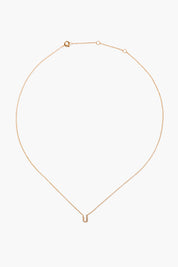 14k Gold and White Diamond Initial Necklace